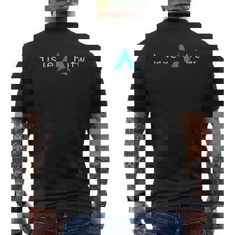 I Use Arch、Btw メンズTシャツ バックプリント - Kawaiitshirt