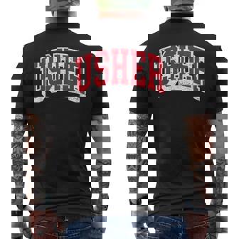 Usher Oldschool Letter T-Shirt mit Rückendruck - Seseable