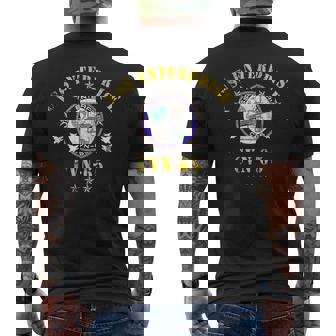 Uss Enterprise Cvn-65 Aircraft Carrier Veterans Day Vintage Men's T-shirt Back Print - Monsterry