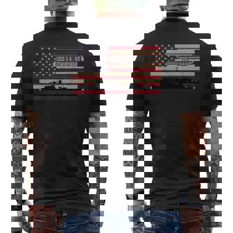 Uss エドウィン A ハワード De-346 船舶図 アメリカ国旗 メンズTシャツ バックプリント - Kawaiitshirt