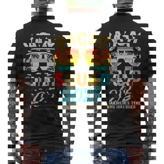 Vacay Squad 2025 Summer Vacation Family Friends Trip Palm Men's T-shirt Back Print - Thegiftio