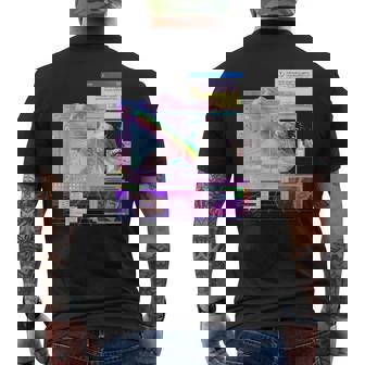 Vaporwave 美的pc トリッピーアート 90年代コンピューター メンズTシャツ バックプリント - Kawaiitshirt