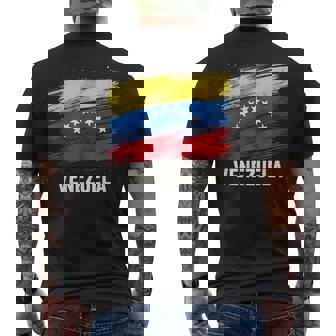 Venezuela Flag Venezuelan Men's T-shirt Back Print - Monsterry