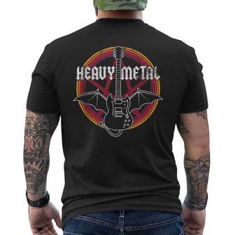 Ventilador De Banda De Metal Pesado Rock Electricintage Guitar In Mangas Camiseta Hombre Estampado Espalda - Regaloses