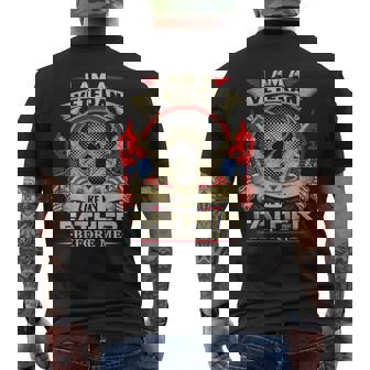 I Am A Veteran Like My Father Before Me On Back Men's T-shirt Back Print - Monsterry