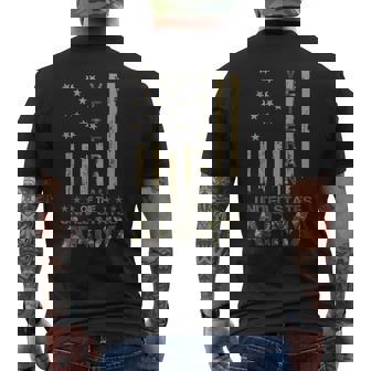 Veteran Of The United States Army Camo Us Flag Veterans Men's T-shirt Back Print - Thegiftio UK