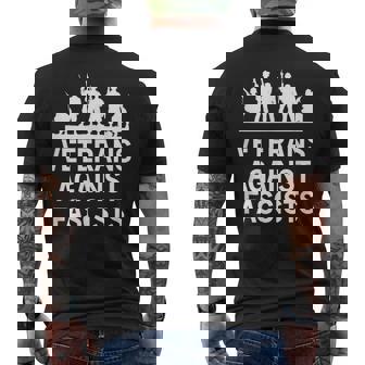Veterans Against Fascists Men's T-shirt Back Print | Mazezy