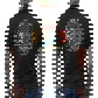 Vintage 70 Birthday Decorations 70Yr 1955 70Th Birthday Men's T-shirt Back Print | Mazezy