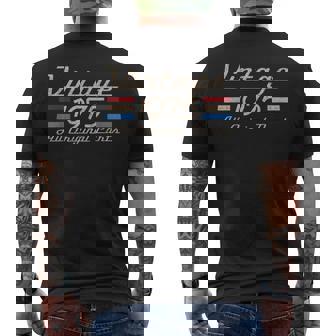 Vintage '75 Retro Birthday Top For 50Th 1975 Dad Usa 50 Men's T-shirt Back Print - Thegiftio