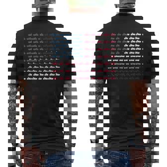 Vintage American Flag Made Of Motorcycle 4Th Of July Men's T-shirt Back Print - Monsterry