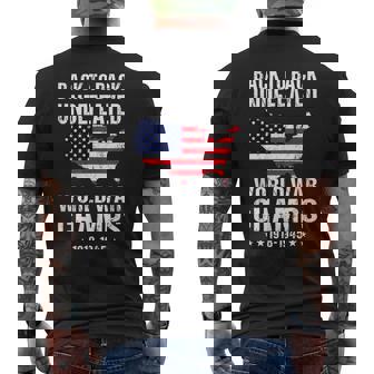 Vintage Back-To-Back Undefeated World War Champs 4Th Of July Men's T-shirt Back Print - Thegiftio UK