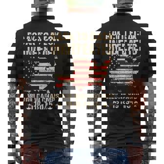Vintage Back-To-Back Undefeated World War Champs 4Th Of July Men's T-shirt Back Print | Mazezy
