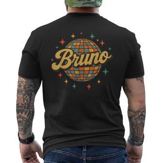 Vintage Bruno Personalized Name I Love Bruno 70'S 80'S Retro Men's T-shirt Back Print - Thegiftio UK