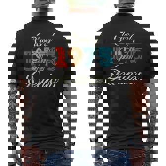 Vintage Class Of 1975 Reunion 50Th Graduation Classmate Cool Men's T-shirt Back Print - Thegiftio
