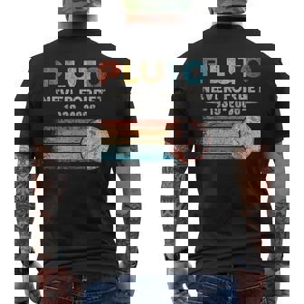 Vintage Never Forget Pluto Divertido Retro Astronomíapace Camiseta Hombre Estampado Espalda - Regaloses