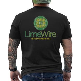 Vintage Lime Wire Retro P2p Computer System Lover Men's T-shirt Back Print - Thegiftio UK