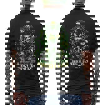Vintage Monster Mash Frankenstein Horror Movies Lovers Men's T-shirt Back Print - Monsterry