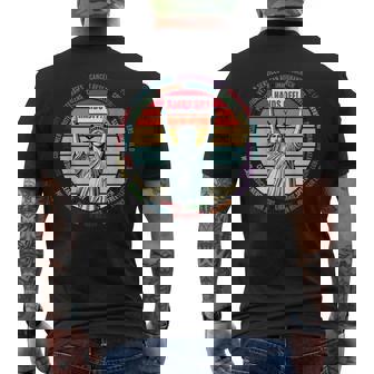 Vintage Hands Off Protest Anti Trump Men's T-shirt Back Print | Mazezy