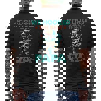 Vintage We Hooked The Best Papa Fishing Fathers Day Men's T-shirt Back Print | Mazezy