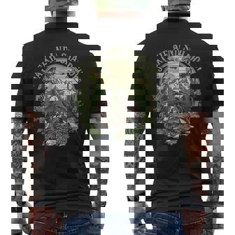 Vintage Jackie And Shadow Bald Eagle Family Nature Lovers Men's T-shirt Back Print - Monsterry