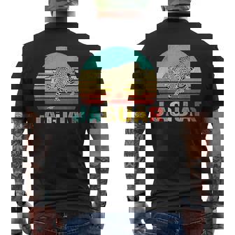 Vintage Jaguar Sunset Men's T-shirt Back Print - Monsterry