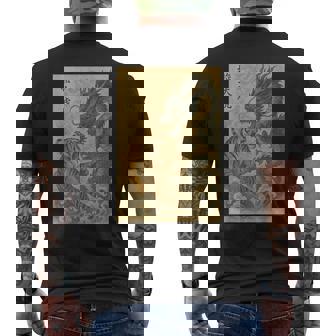 Vintage Japonais Tigre Géant Combat Dragon Asiatique Ukiyo-E T-shirt imprimé au dos - Cadeauxyz