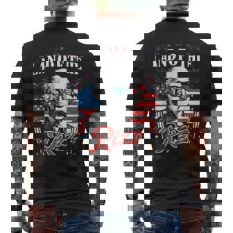 Vintage Land Of The Rizz 4Th Of July Men's T-shirt Back Print | Mazezy