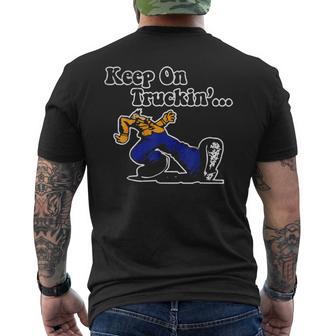 Vintage Motivational Quote Keep On Truckin Retro Meme Men's T-shirt Back Print - Thegiftio UK