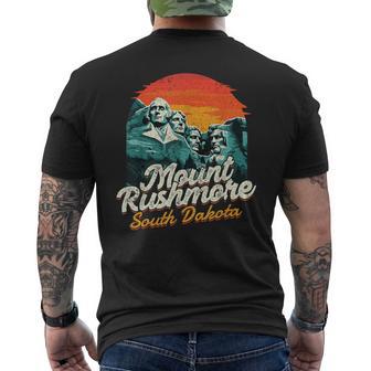 Vintage Mount Rushmore South Dakota National Park Souvenir Men's T-shirt Back Print - Thegiftio UK