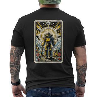 Vintage Nuclear Fallout Tarot Card Retro Sl Armor Man Men's T-shirt Back Print - Thegiftio UK