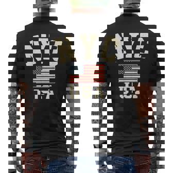 Vintage Nyc Usa Bandera Americana Nueva York Recuerdo Retro Camiseta Hombre Estampado Espalda - Regaloses