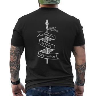 Vintage Quote Journey Before Destination Basic Stormlight Men's T-shirt Back Print - Thegiftio UK