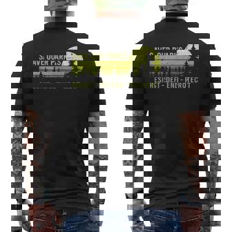 Vintage Save Our Parks Resist National Park Protect Alt Us Men's T-shirt Back Print - Thegiftio UK
