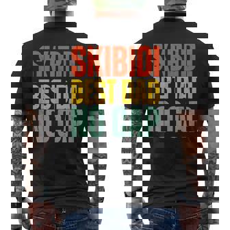 Vintage Skibidi Best Dad No Cap Dad Rizz Father's Day Men's T-shirt Back Print - Thegiftio UK