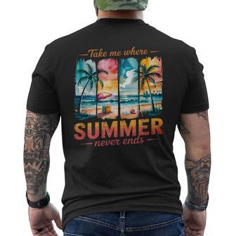 Vintage Summer Adventure Men's T-shirt Back Print - Thegiftio UK