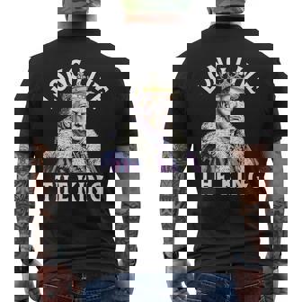 Vintage Trump Long Live The King American Patriotic Retro Men's T-shirt Back Print | Mazezy