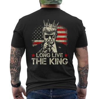 Vintage Trump Long Live The King American Patriotic Retro Men's T-shirt Back Print - Thegiftio UK