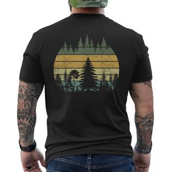 Vintage Wildlife Nature Forest Trees Hiking Outdoors Men's T-shirt Back Print - Thegiftio UK