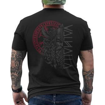 Walhalla Odin Mit Raben Runen Nordischer Kompass Wikinger T-Shirt mit Rückendruck - Geschenkecke