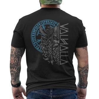 Walhalla Odin Raben Runen Nordischer Kompass Wikinger T-Shirt mit Rückendruck - Geschenkecke