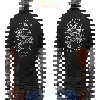 Walhalla Raven Odins ルーンズ ノルディック コンパス バイキング メンズTシャツ バックプリント - Kawaiitshirt