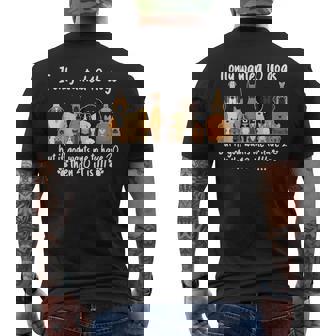 I Wanted Only Wanted 10 Dogs But If God Want Me Have 20 Then 40 メンズTシャツ バックプリント - Kawaiitshirt