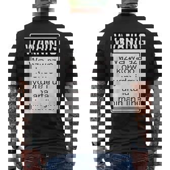 Warning 警告！【Anata Hima Jin】【英語 文字】ローマ字 メッセージ 面白い デザイン メンズTシャツ バックプリント - Kawaiitshirt