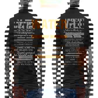 Water Completely Unexplainable Notices Everything But Won’T Say It Name Men's T-shirt Back Print - Seseable