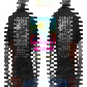 Wear Miami Florida Miami Colorfulunrise Graphic メンズTシャツ バックプリント - Kawaiitshirt