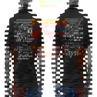 Wee Wooquad 消防車 消防士 ヴィンテージ 消防車 メンズTシャツ バックプリント - Kawaiitshirt