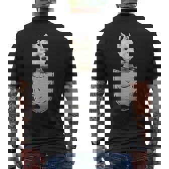 Westie ホワイトハイランドテリアポケット 犬の飼い主用 メンズTシャツ バックプリント - Kawaiitshirt