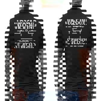 Widerstand Ist Zwecklos Elektroniker Elektriker T-Shirt mit Rückendruck - Geschenkecke