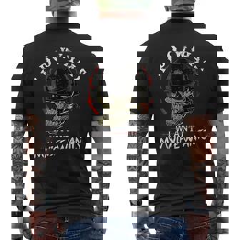 I Do What My Wife's Want Skull Husband Military Men's T-shirt Back Print | Mazezy