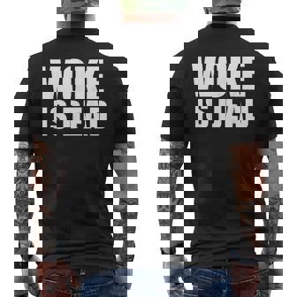 Woke Is Dead Men's T-shirt Back Print | Mazezy